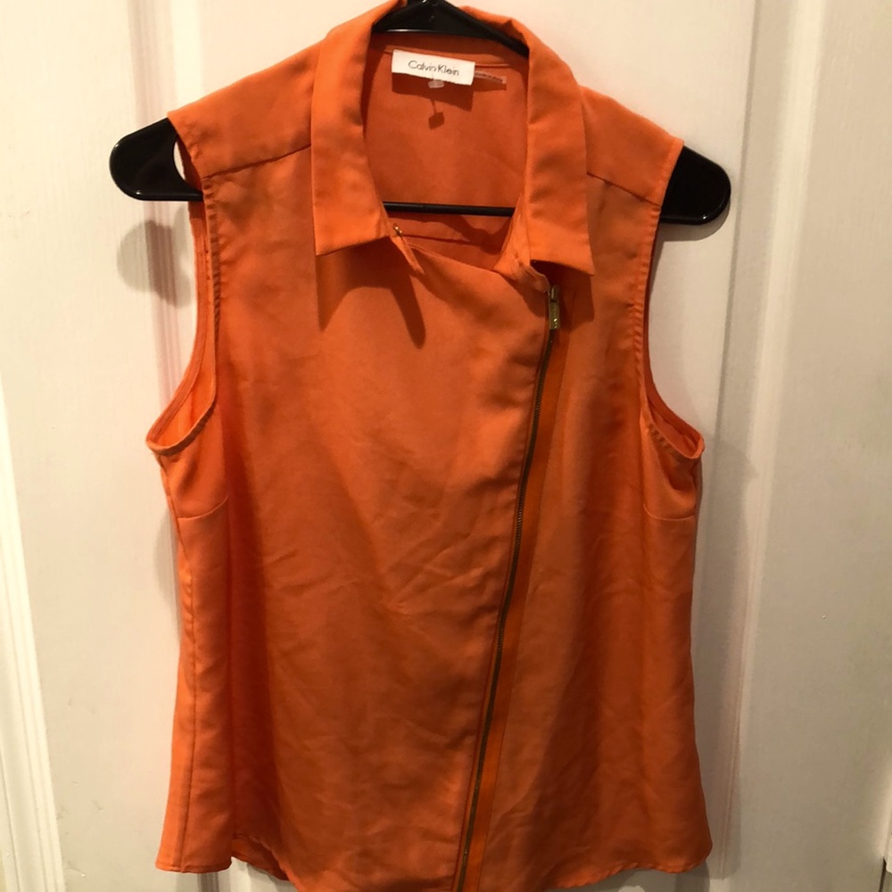 Calvin Klein sleeveless blouse size large - Picture 1 of 3